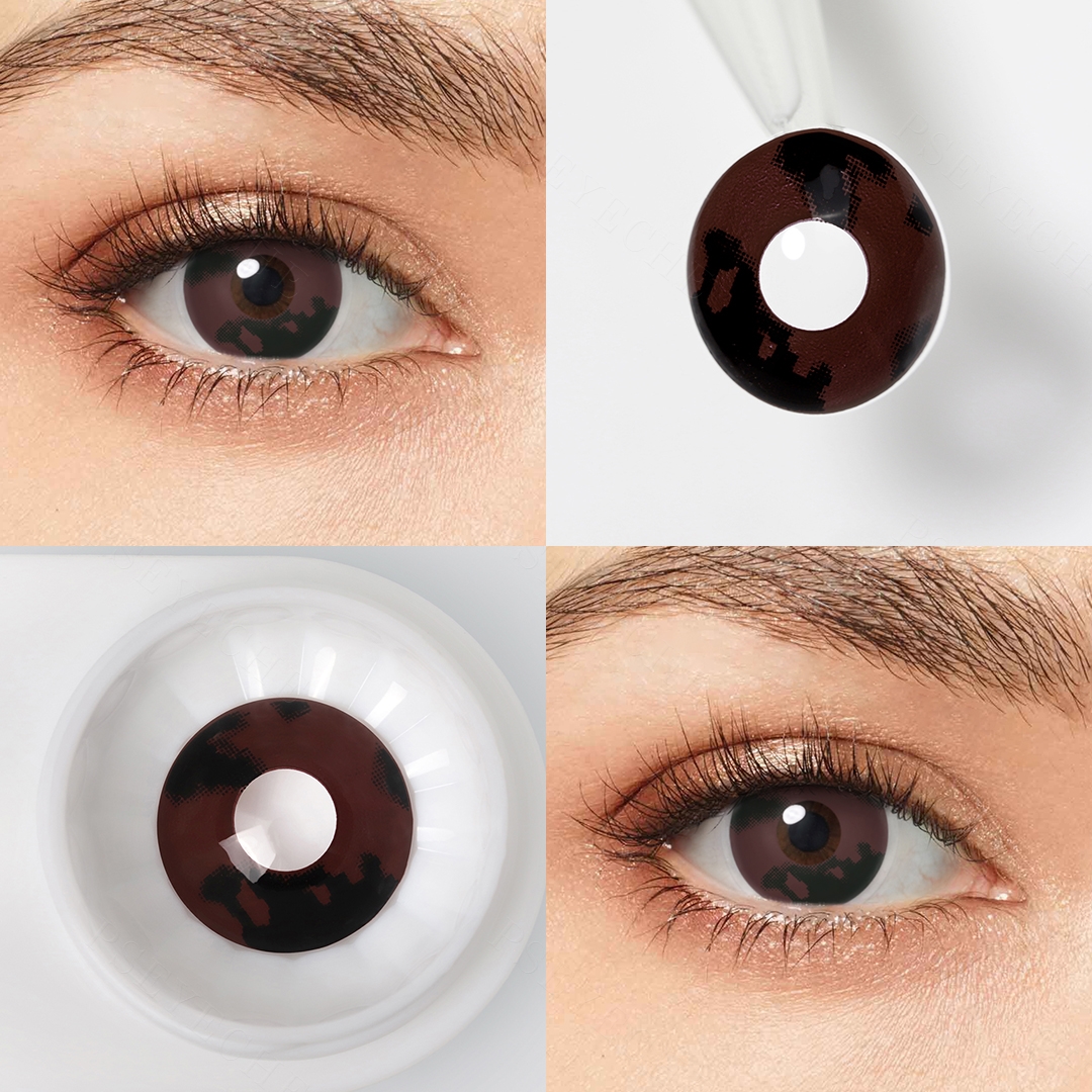 Pixel Donuts Black Costume Yearly Contact Lenses