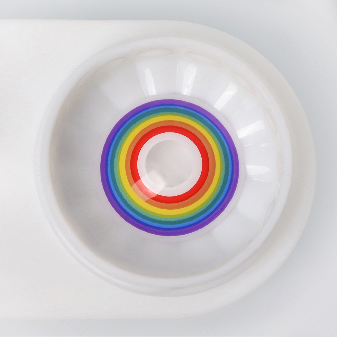 Multiple Rainbow Costume Contact Lenses