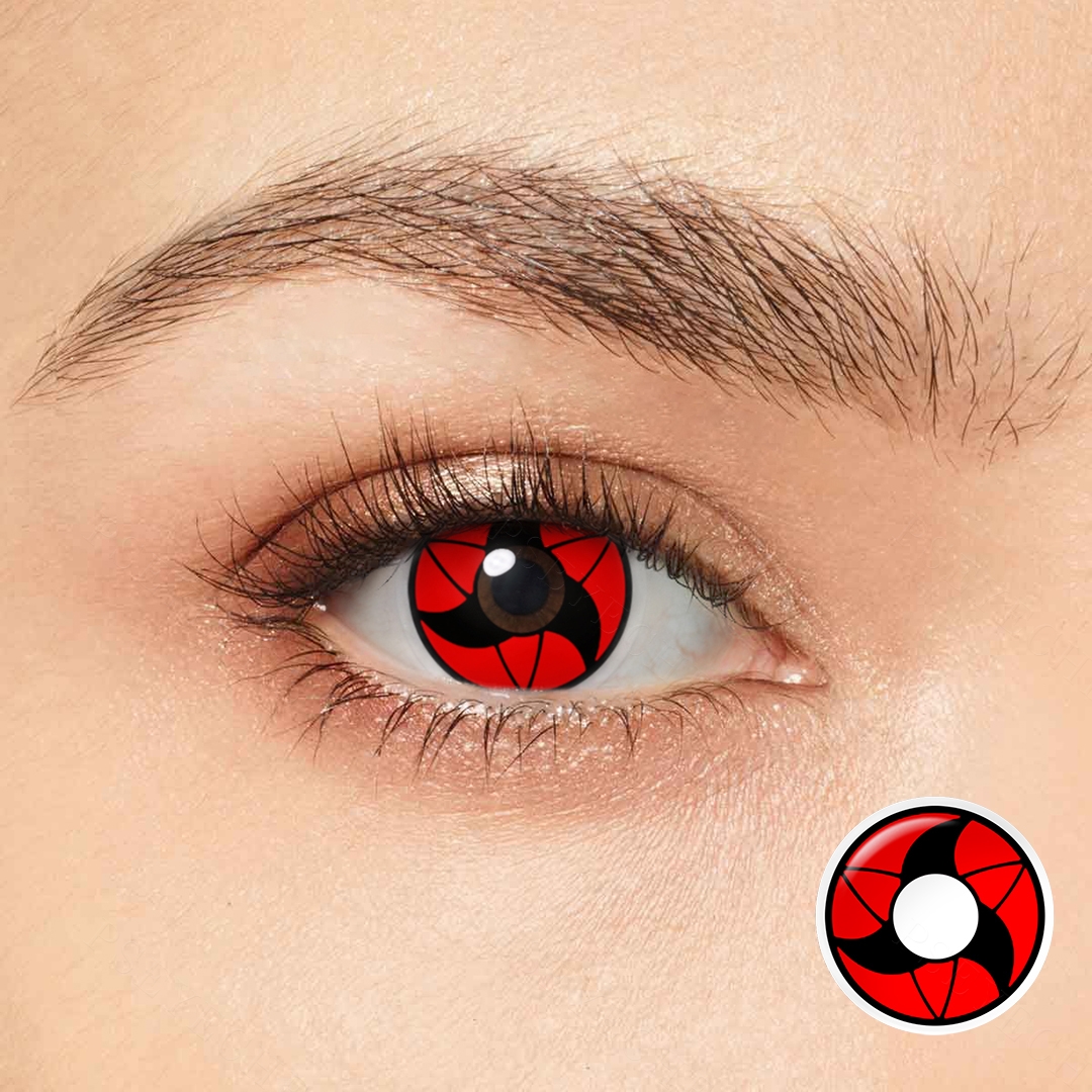 Scarlet Shards Red Costume Yearly Contact Lenses | 2 Pcs