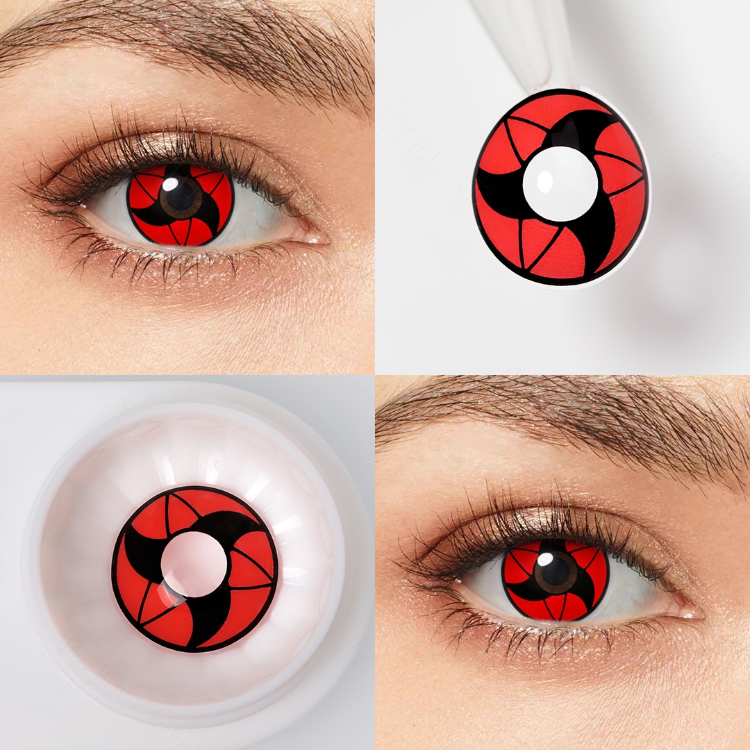 Scarlet Shards Red Costume Yearly Contact Lenses | 2 Pcs