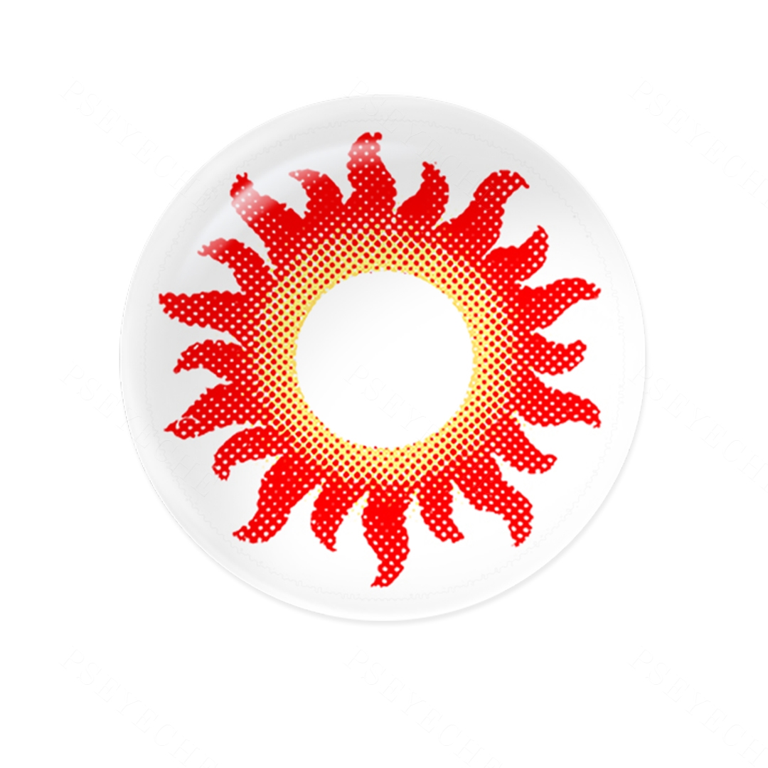 Crimson Solstice Red Costume Yearly Contact Lenses | 2 Pcs