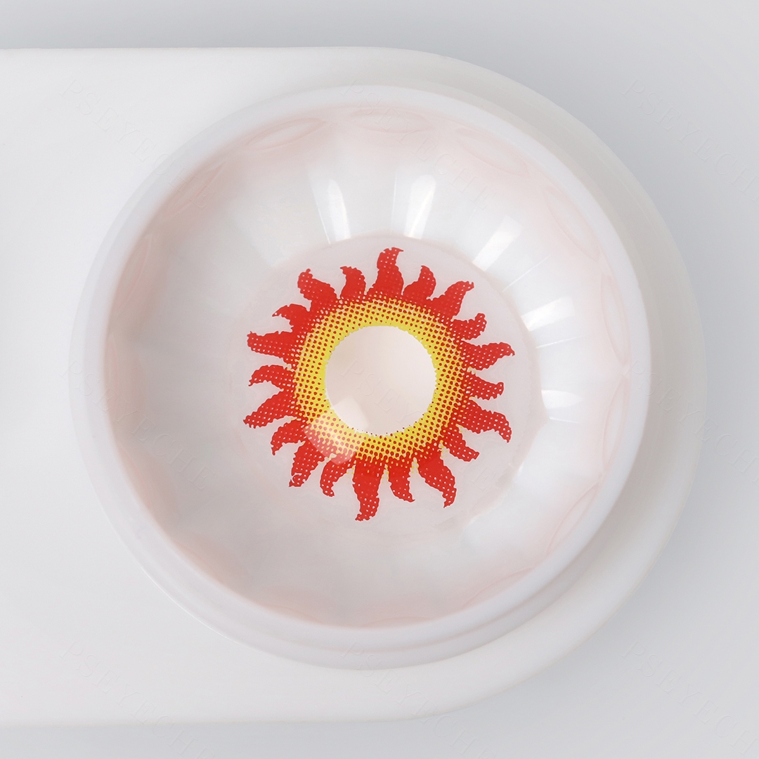 Crimson Solstice Red Costume Yearly Contact Lenses | 2 Pcs