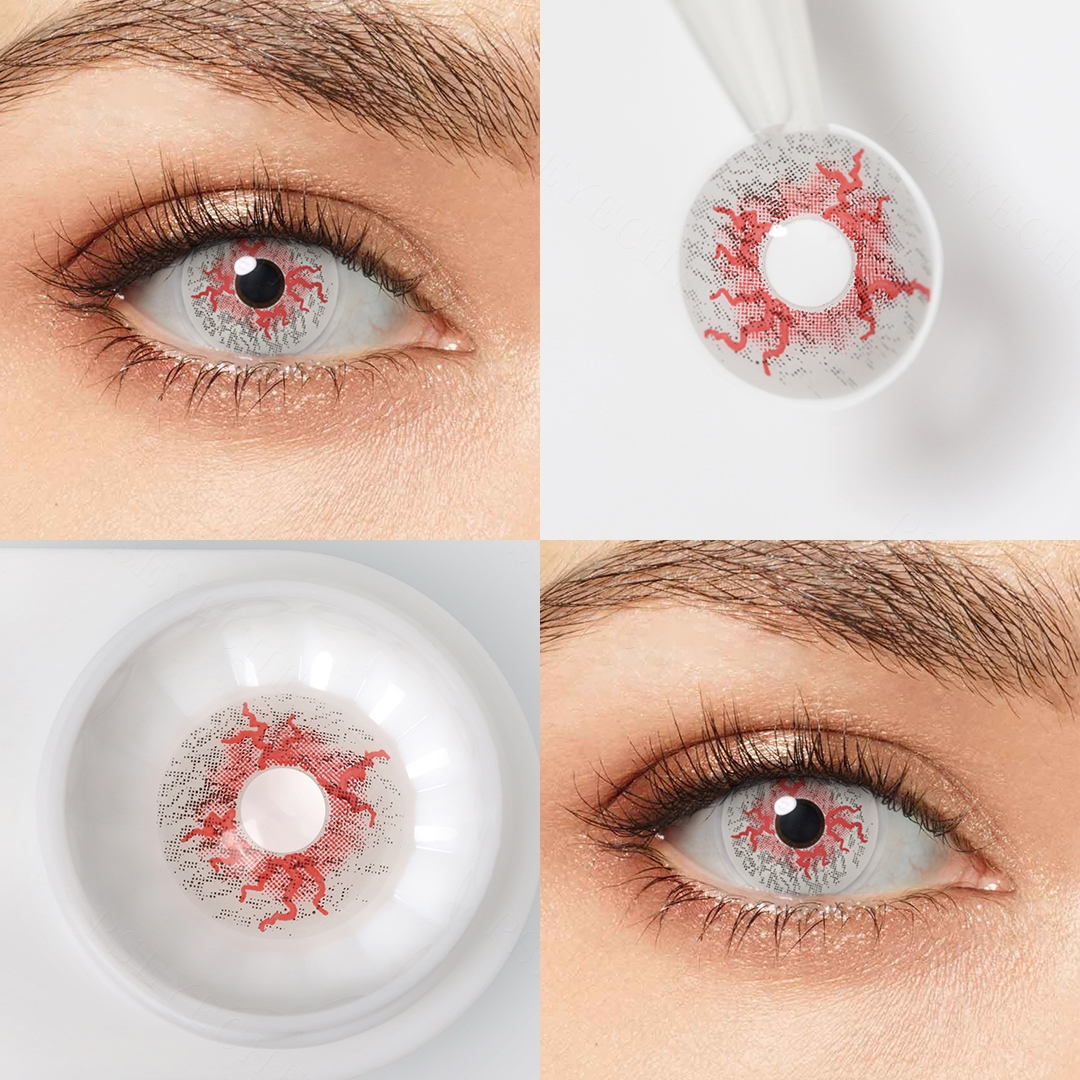 Ashen Veins White Costume Yearly Contact Lenses | 2 Pcs