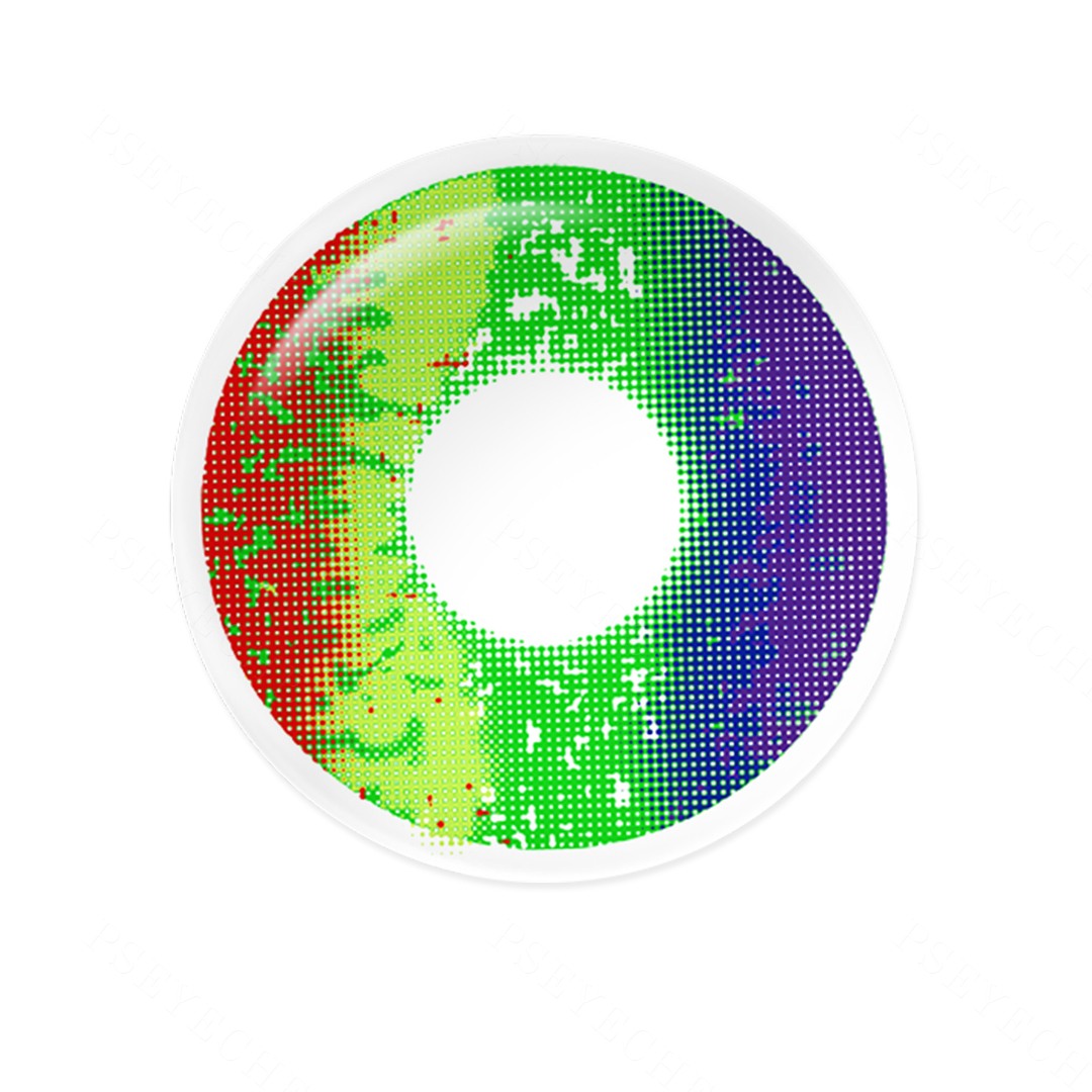 Prism Jungle Rainbow Costume Yearly Contact Lenses | 2 Pcs