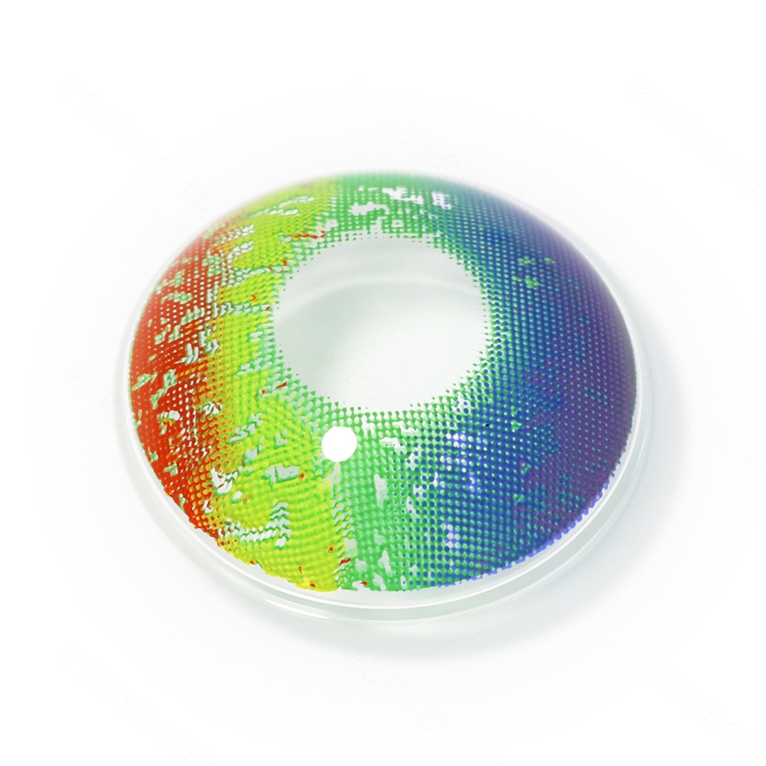Prism Jungle Rainbow Costume Yearly Contact Lenses | 2 Pcs