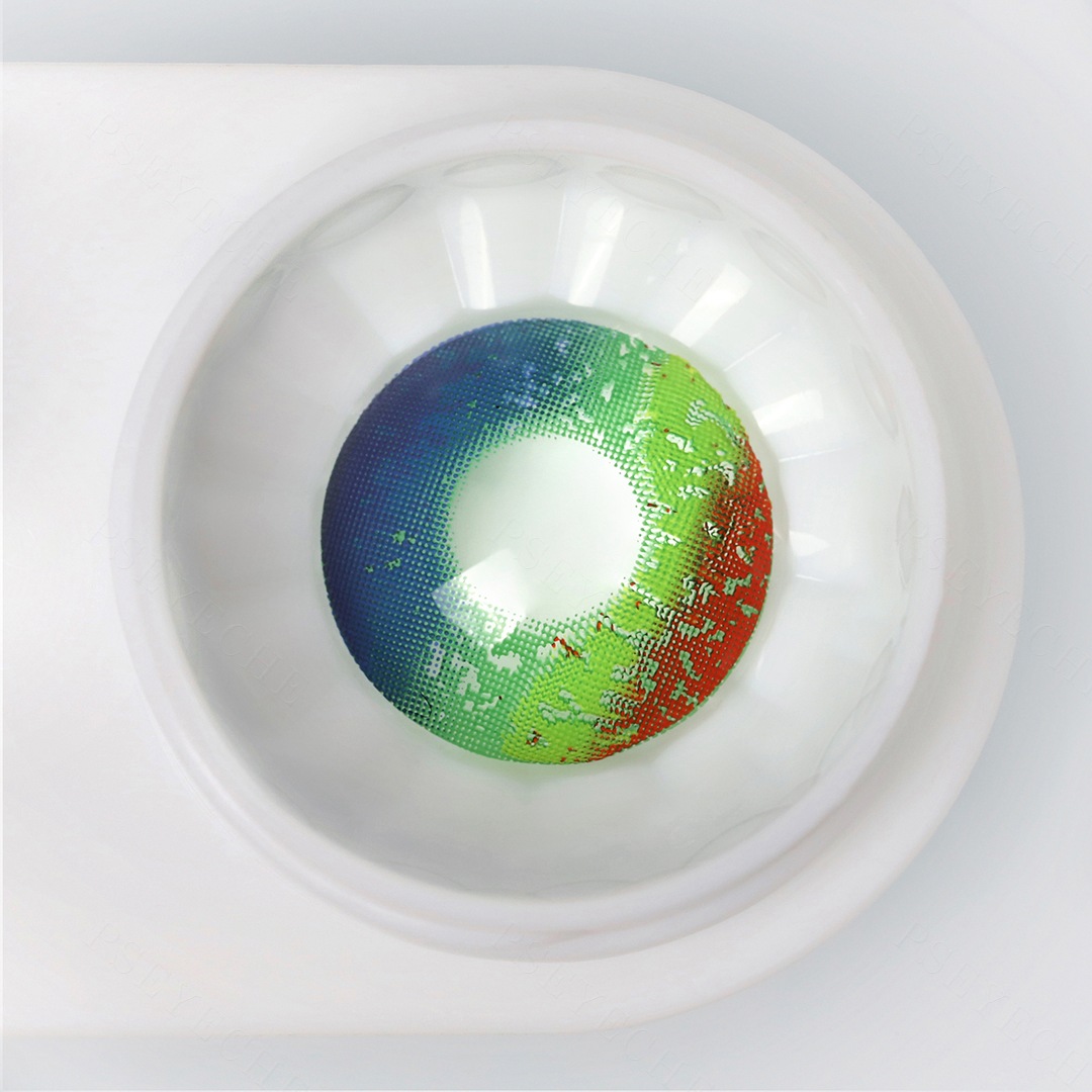 Prism Jungle Rainbow Costume Yearly Contact Lenses | 2 Pcs