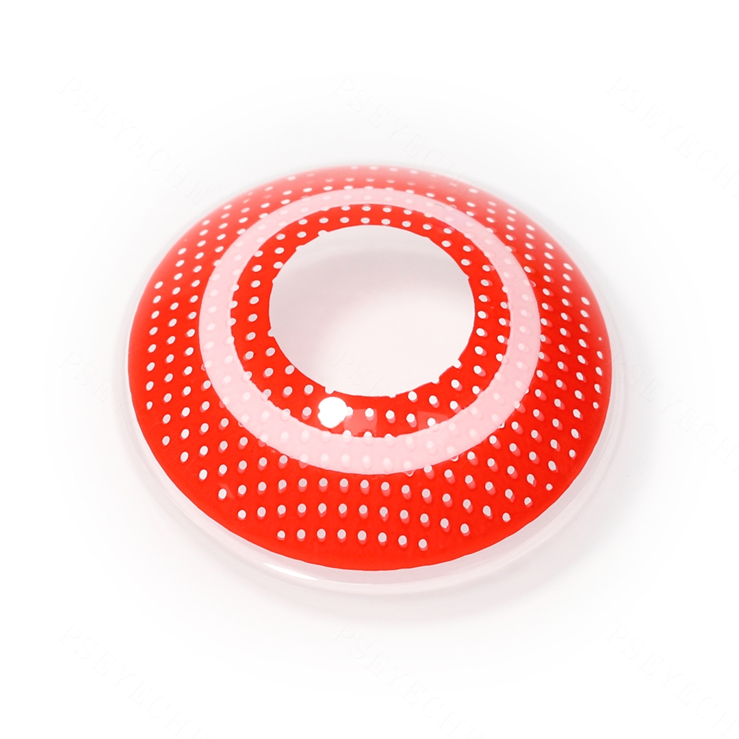Dotted Target Red Costume Yearly Contact Lenses | 2 Pcs