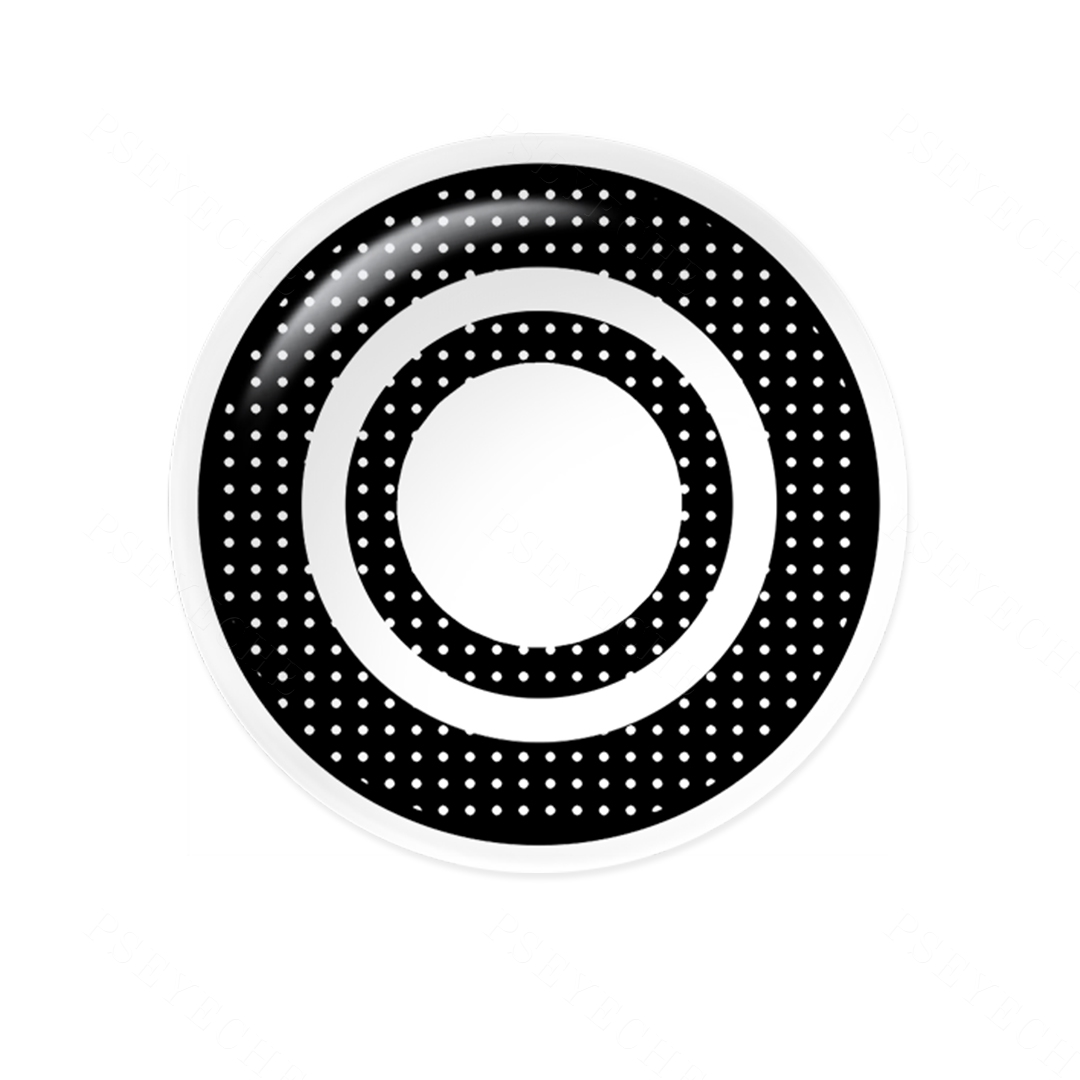 Monochrome Target Black Costume Yearly Contact Lenses | 2 Pcs