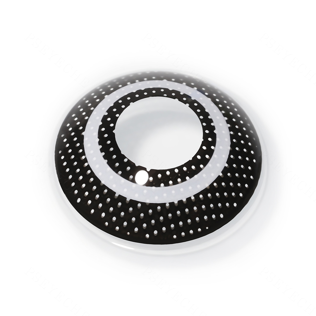 Monochrome Target Black Costume Yearly Contact Lenses | 2 Pcs