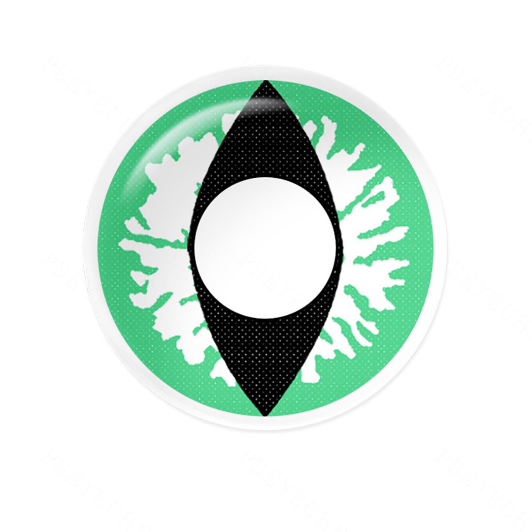 Cat Eye Green Costume Yearly Contact Lenses | 2 Pcs