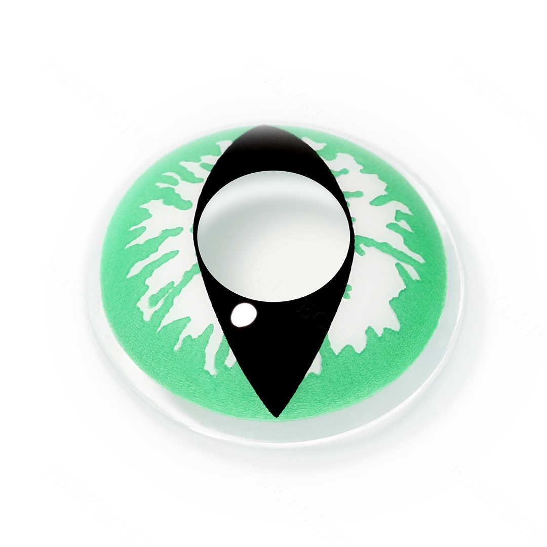 Cat Eye Green Costume Yearly Contact Lenses | 2 Pcs