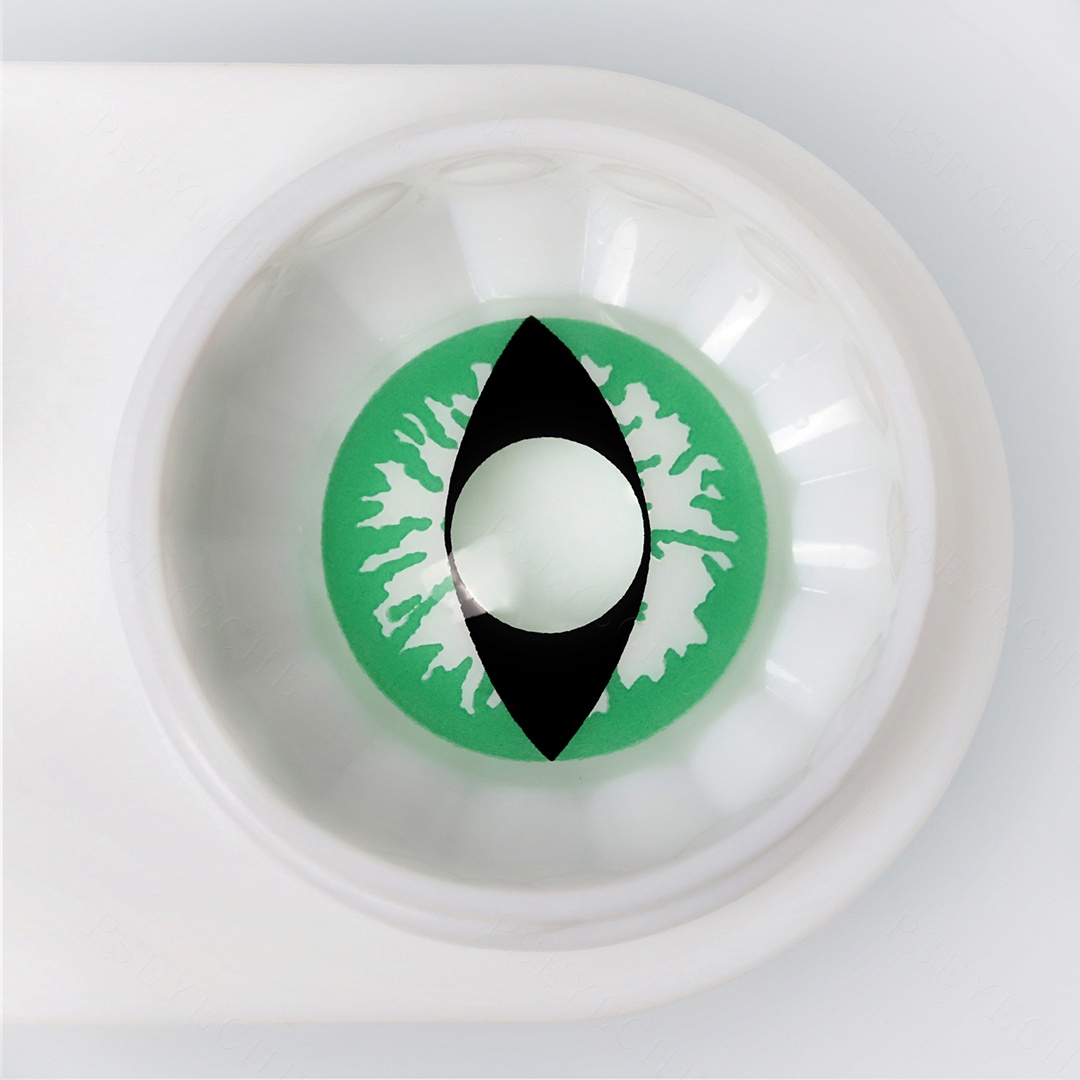 Cat Eye Green Costume Yearly Contact Lenses | 2 Pcs