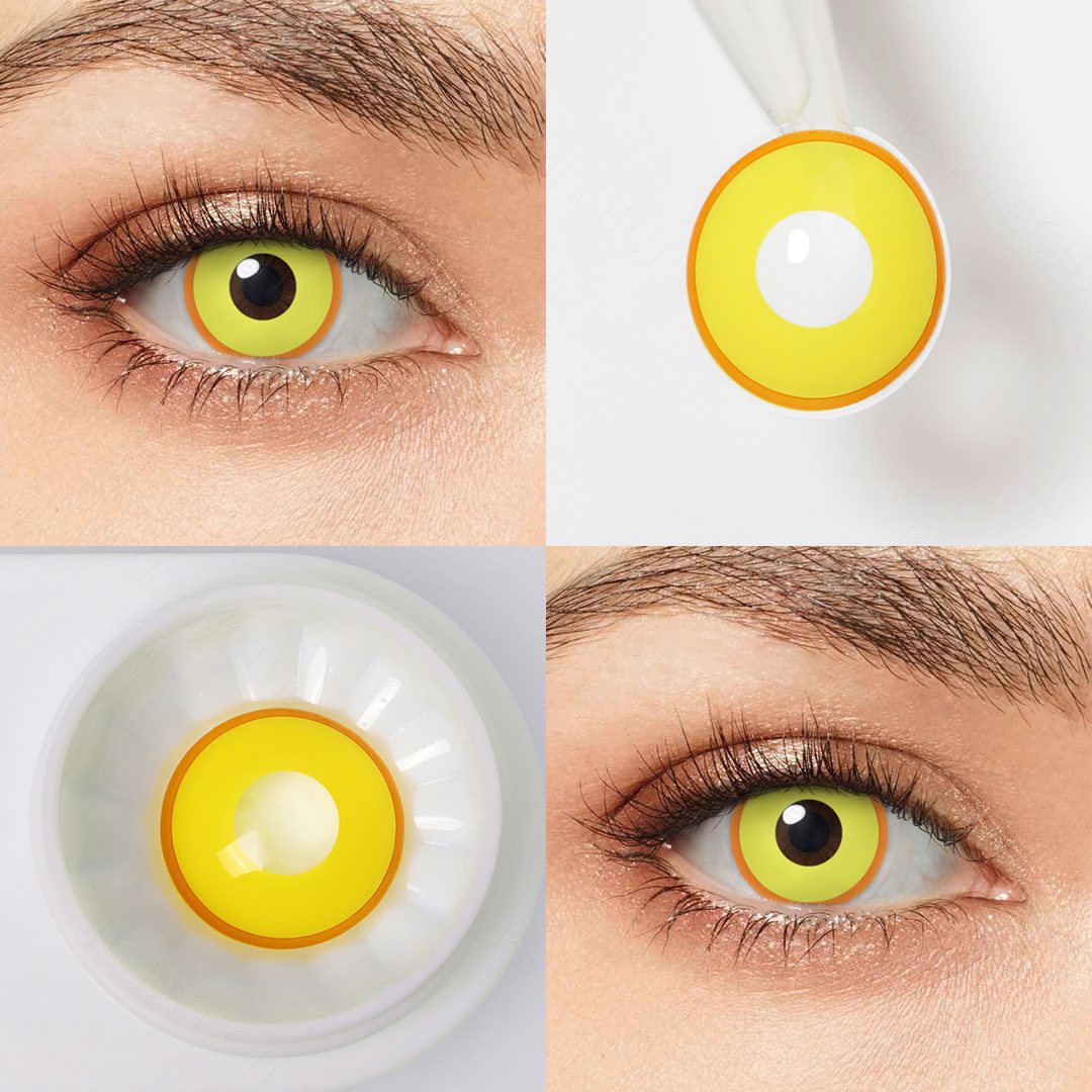 Marigold Halo Yellow Costume Yearly Contact Lenses | 2 Pcs
