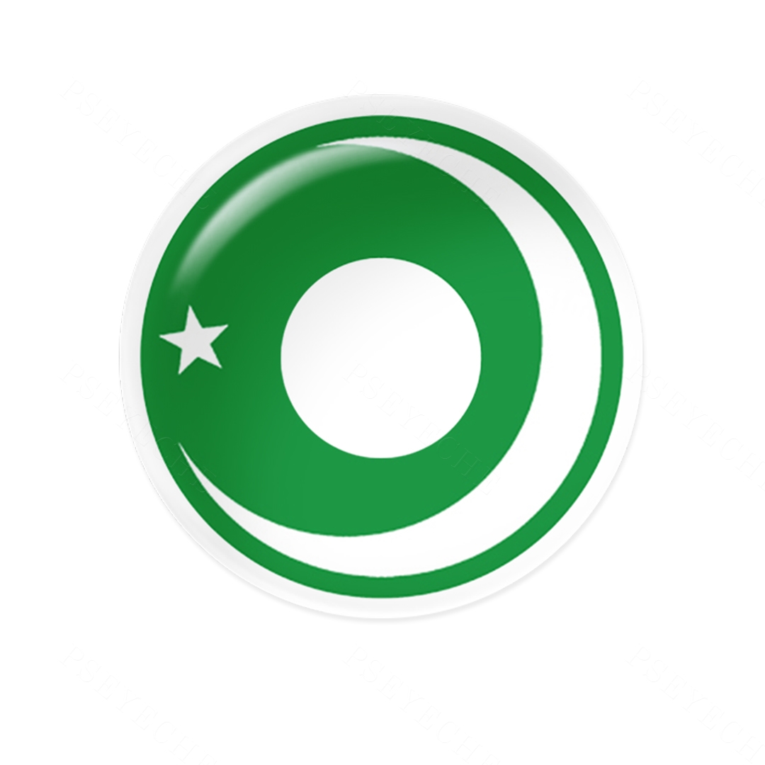 Crescent Green Costume Yearly Contact Lenses
