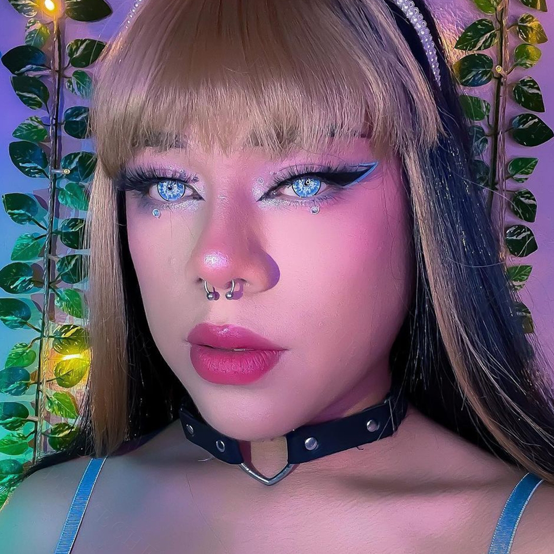 Glacier Shimmer Blue Costume Yearly Contact Lenses