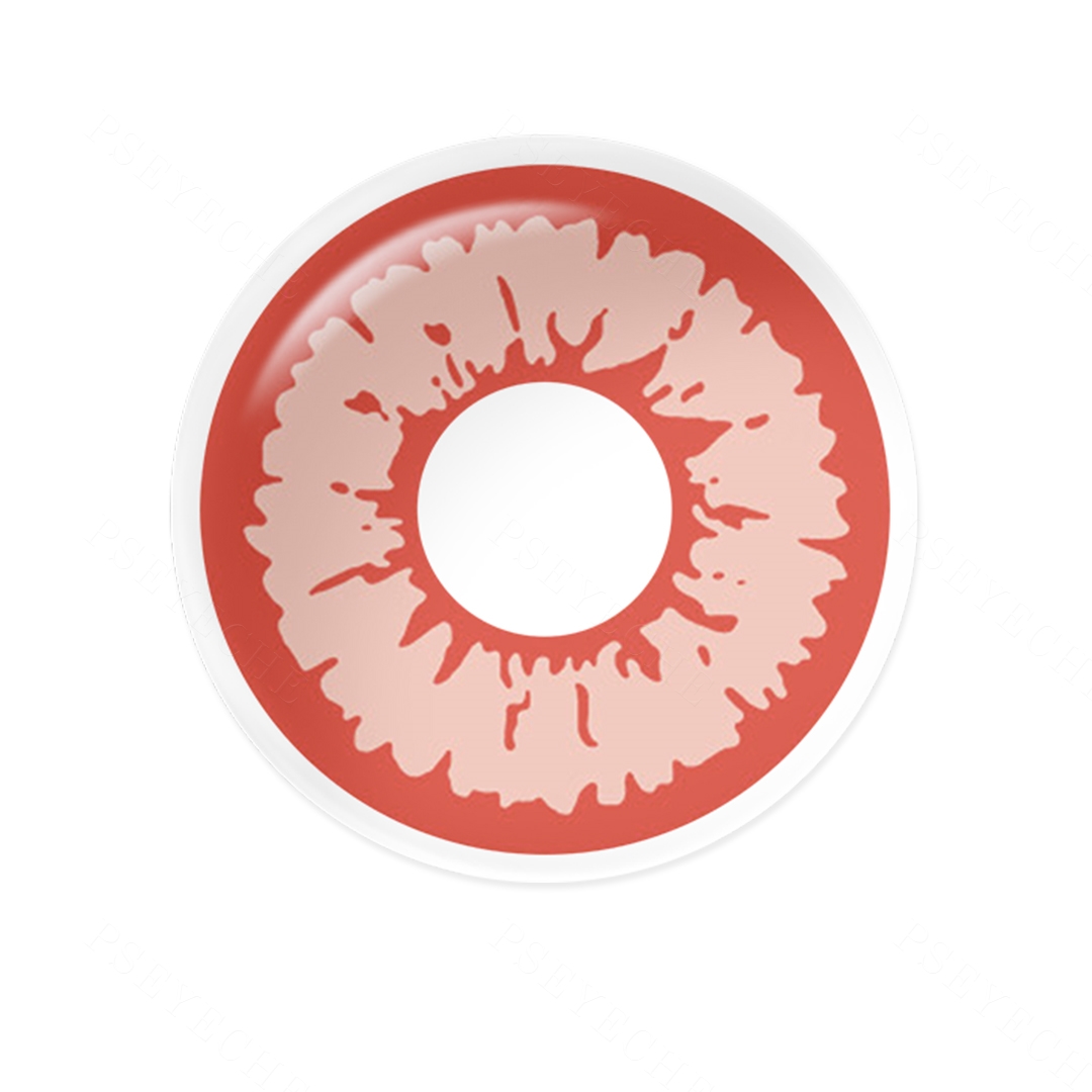 Rose Splash Red Costume Yearly Contact Lenses | 2 Pcs