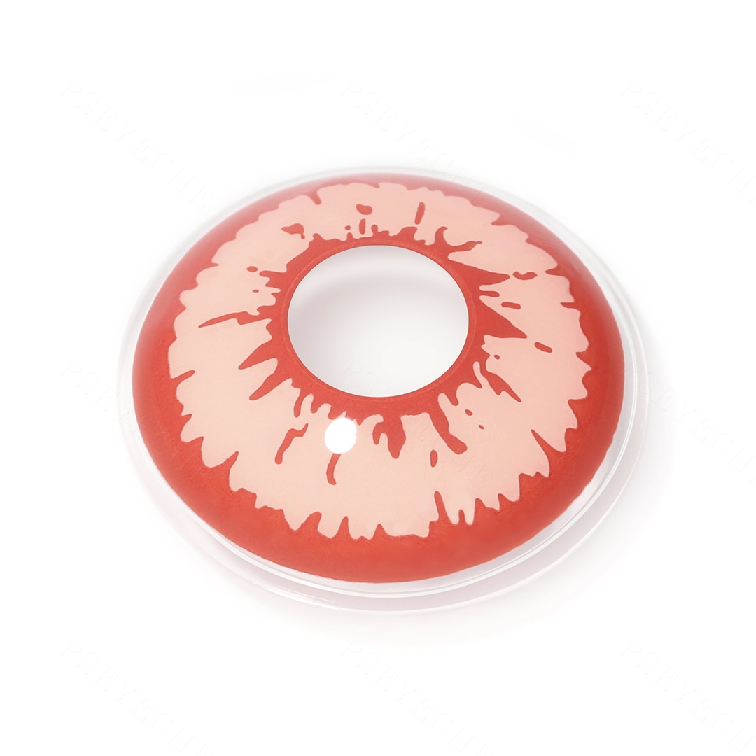 Rose Splash Red Costume Yearly Contact Lenses | 2 Pcs
