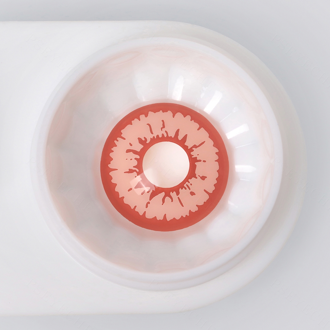 Rose Splash Red Costume Yearly Contact Lenses | 2 Pcs