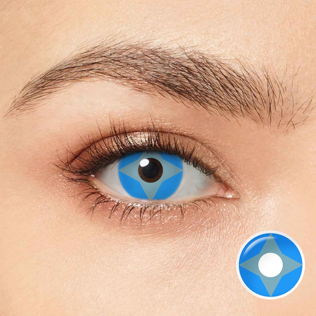 Steel Sky Star Blue Costume Yearly Contact Lenses | 2 Pcs
