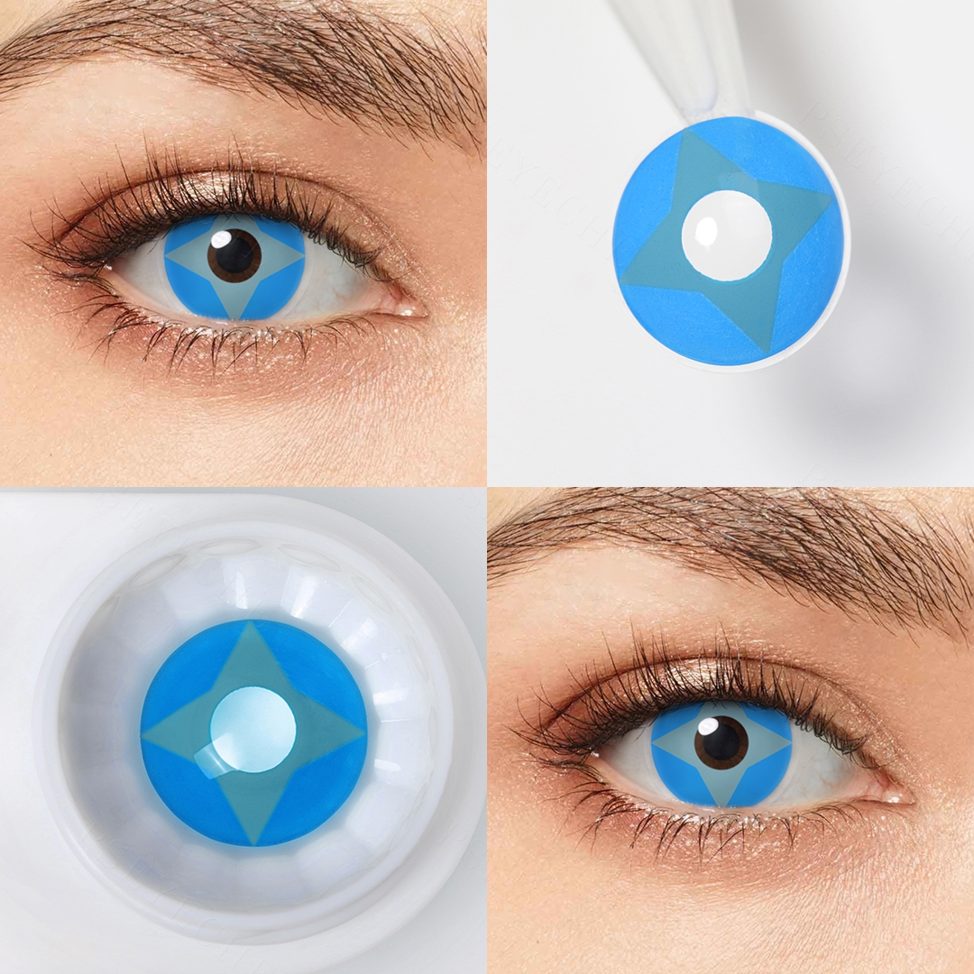 Steel Sky Star Blue Costume Yearly Contact Lenses | 2 Pcs