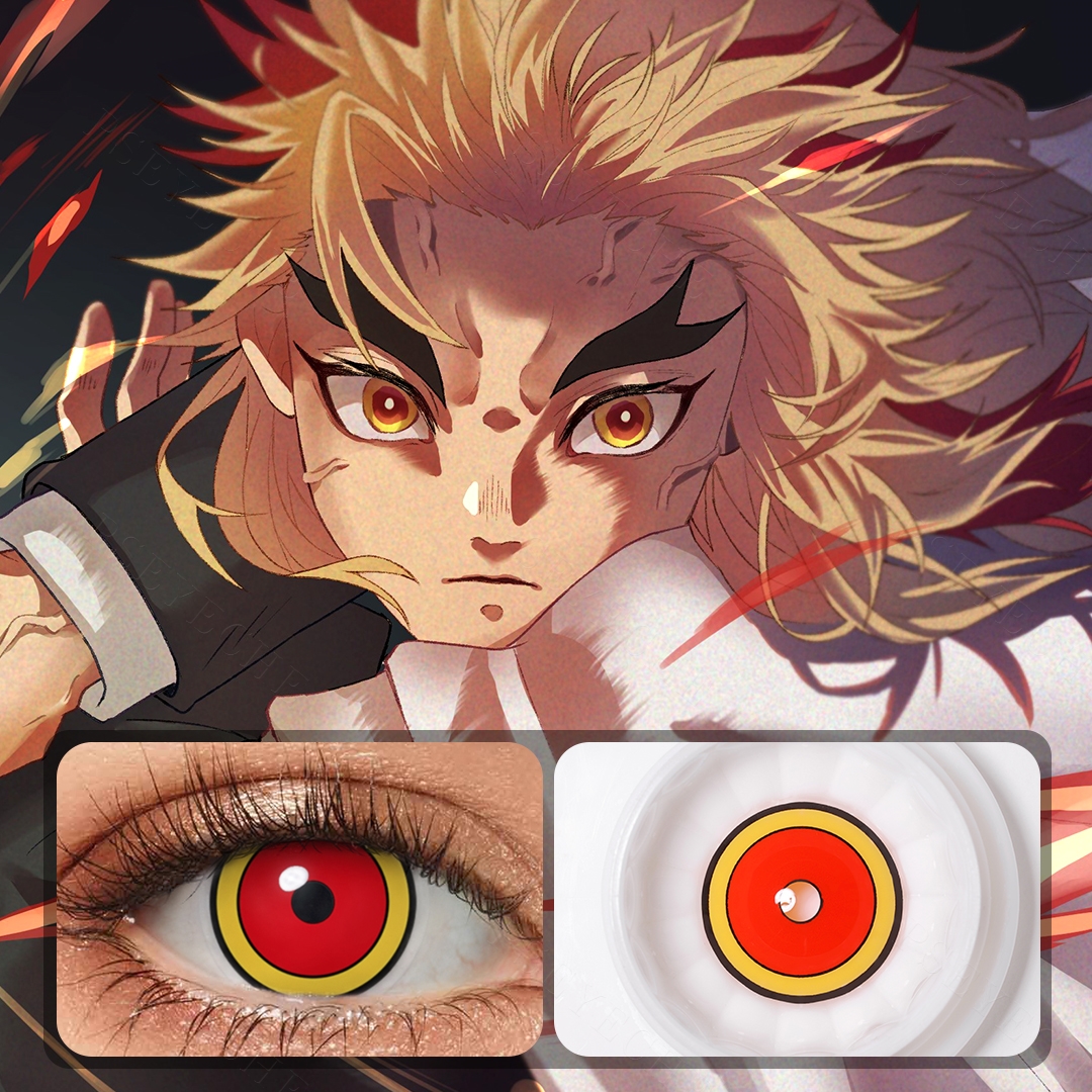 Demon Slayer Rengoku Kyojuro Costume Yearly Contact Lenses