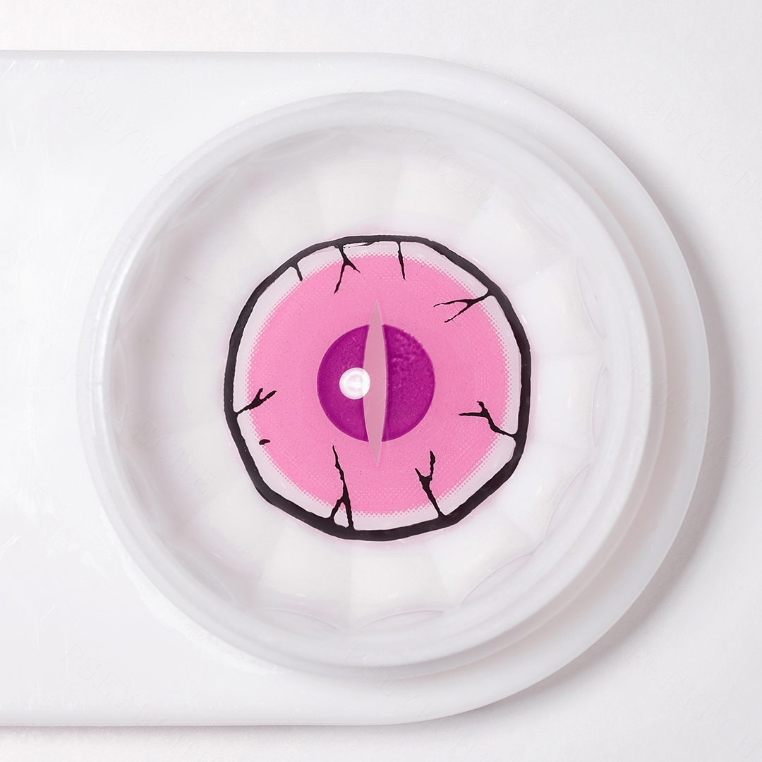 Demon Eye Pink Costume Yearly Contact Lenses