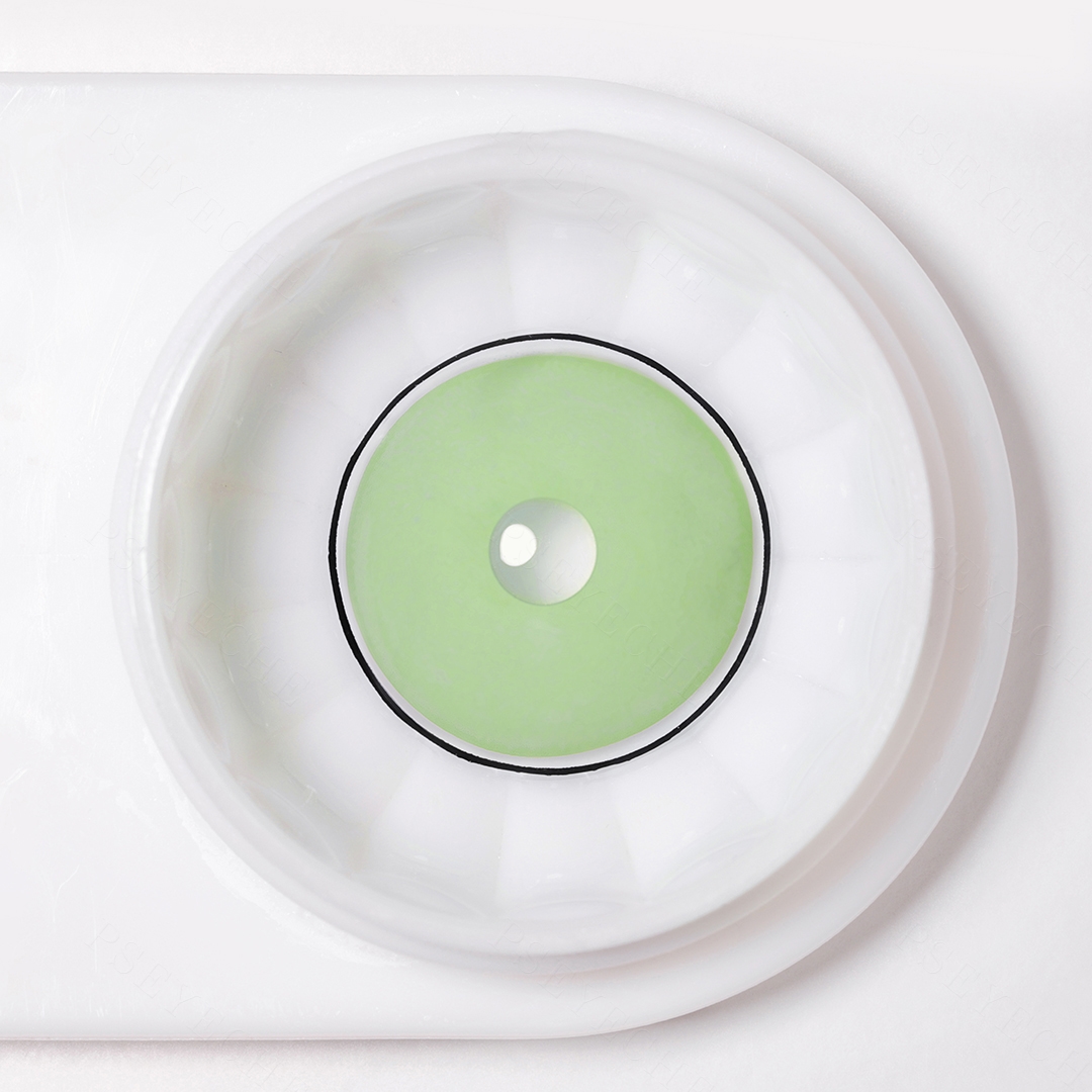Lime Circle Green Costume Yearly Contact Lenses