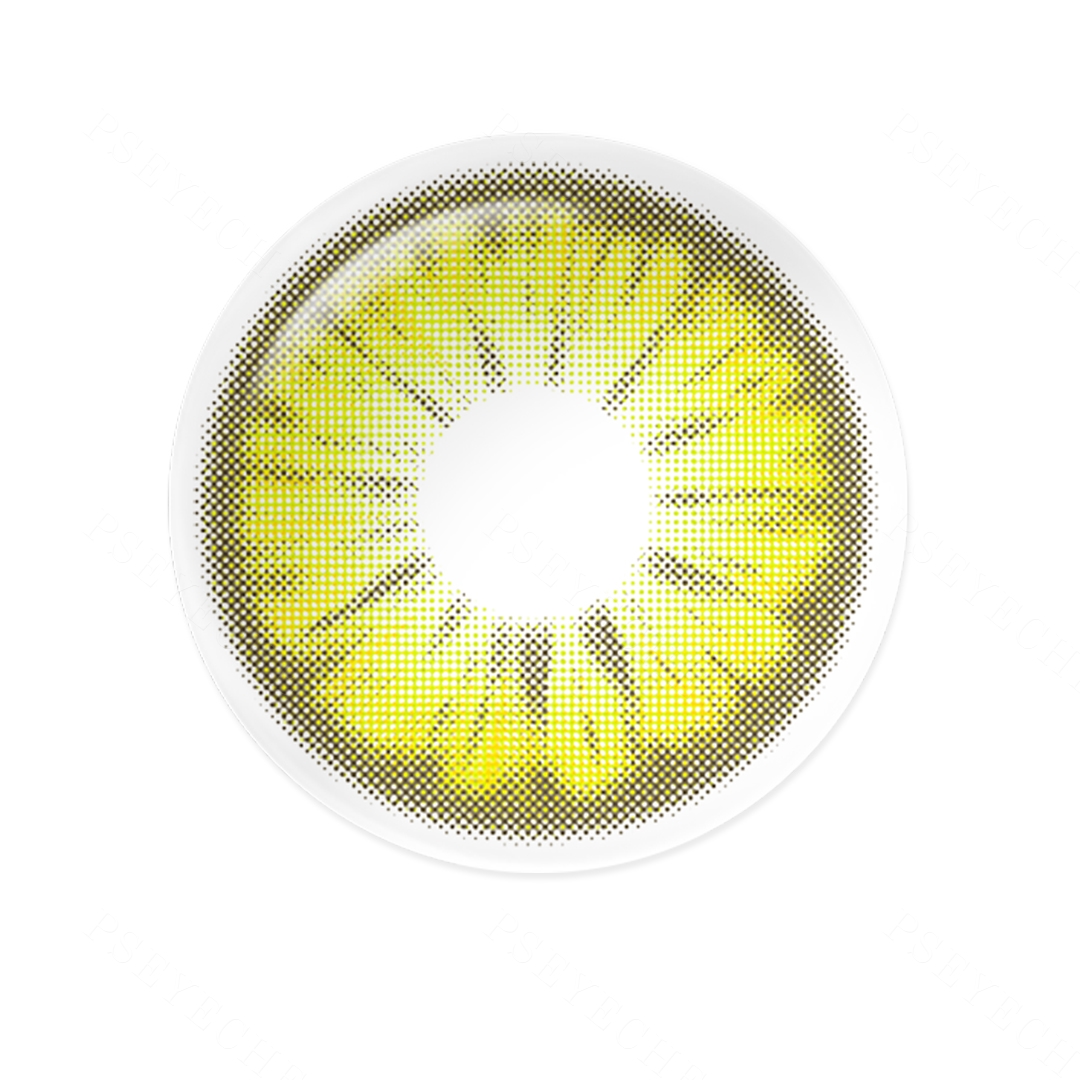 Lime Sunbeam Yellow Costume Yearly Contact Lenses | 2 Pcs