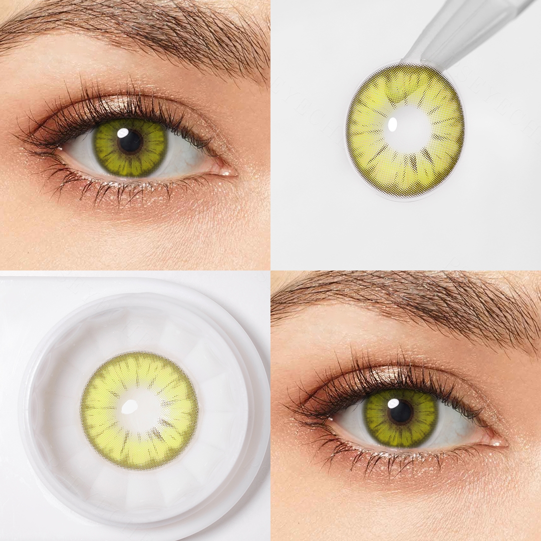 Lime Sunbeam Yellow Costume Yearly Contact Lenses | 2 Pcs