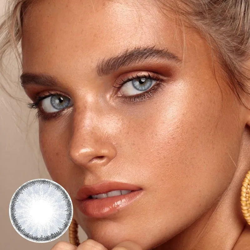Lens Gleam Gleam Grey& Fantastic Beige & Radiant Sky Blue Contact Lenses