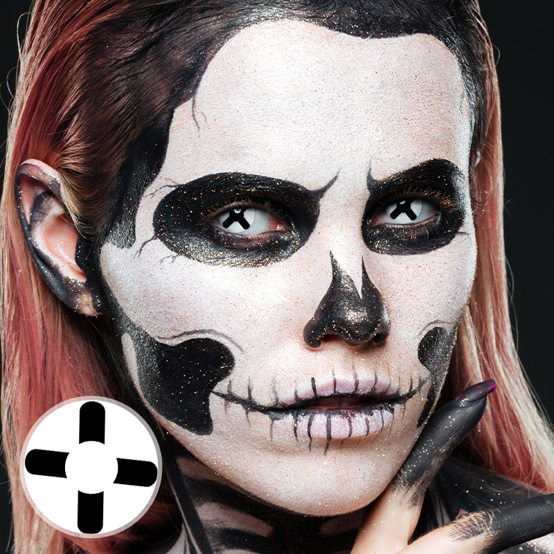 Black Cross Halloween Contact Lenses