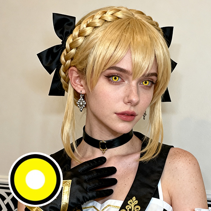 Circle Yellow Costume Contact Lenses