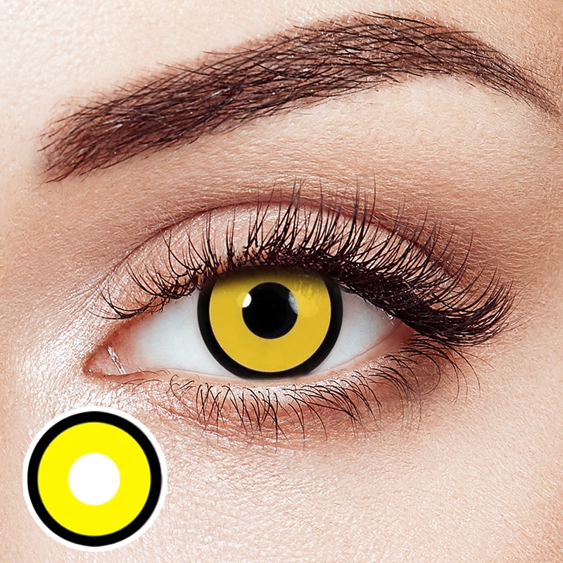 Circle Yellow Costume Contact Lenses