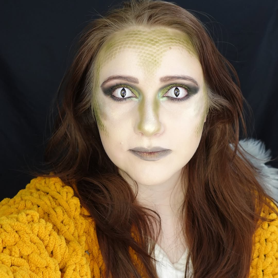 Reptile White Costume Contact Lenses