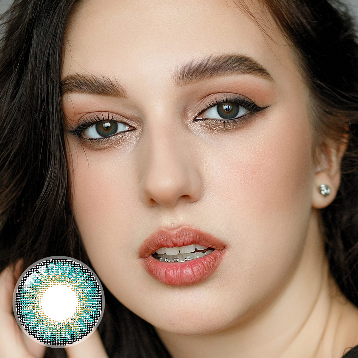 3-Tone Turquoise Contact Lenses