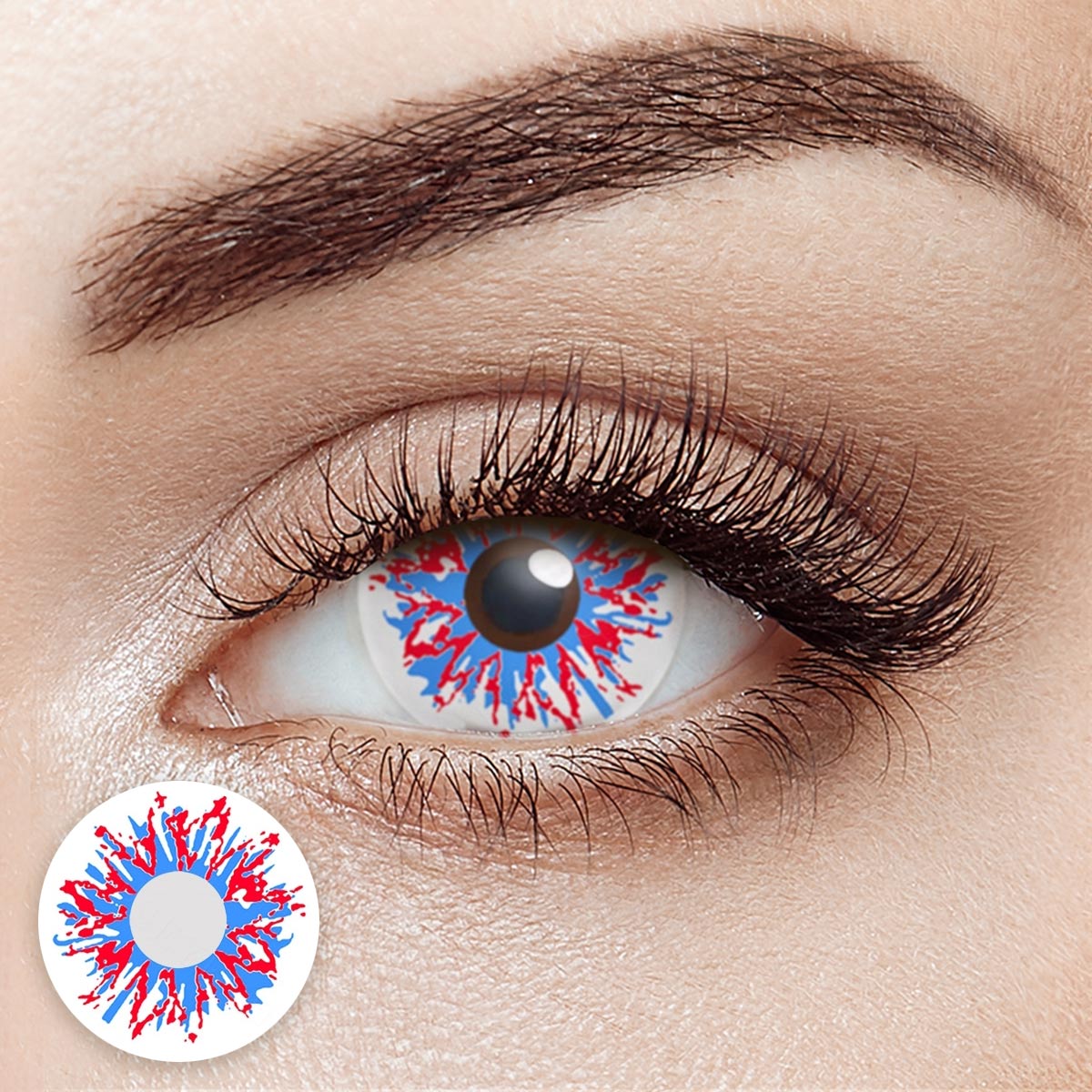 Crazy Fireworks White Costume Contact Lenses
