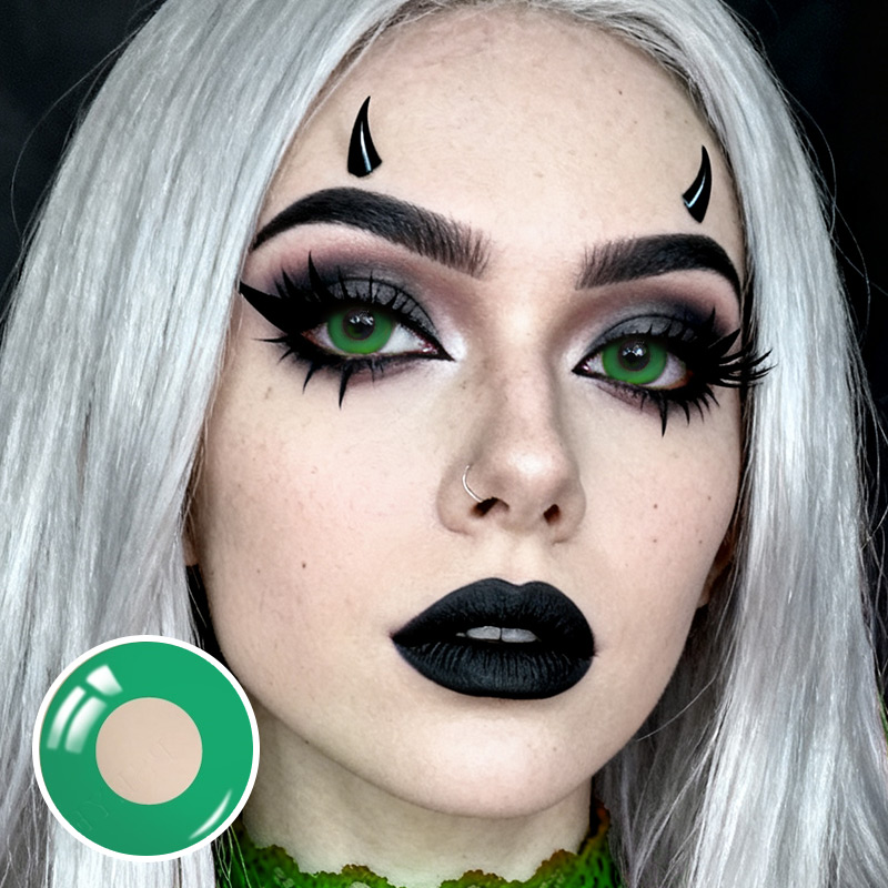 Pure Green Costume Contact Lenses