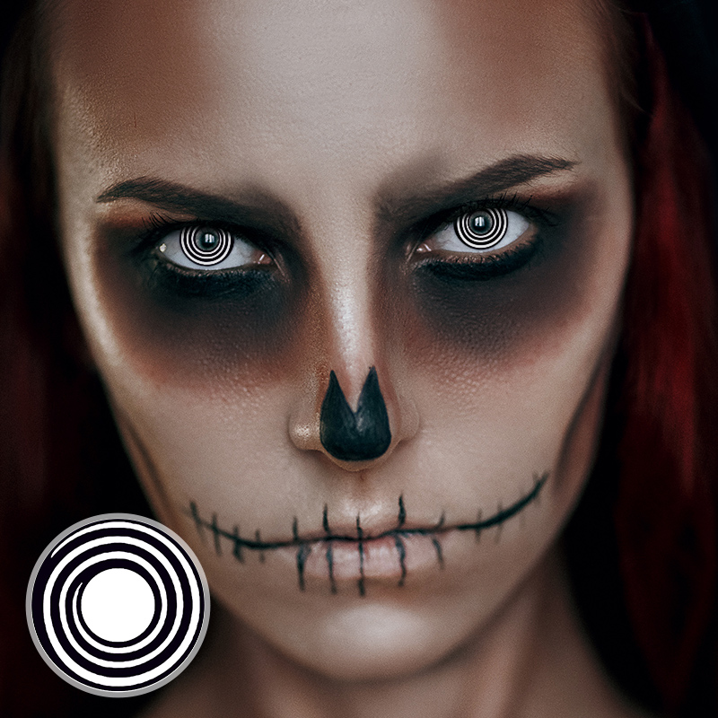 Swirl Black Halloween Contact Lenses