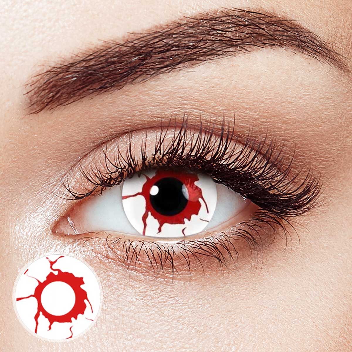 Bleeding Red Costume Contact Lenses