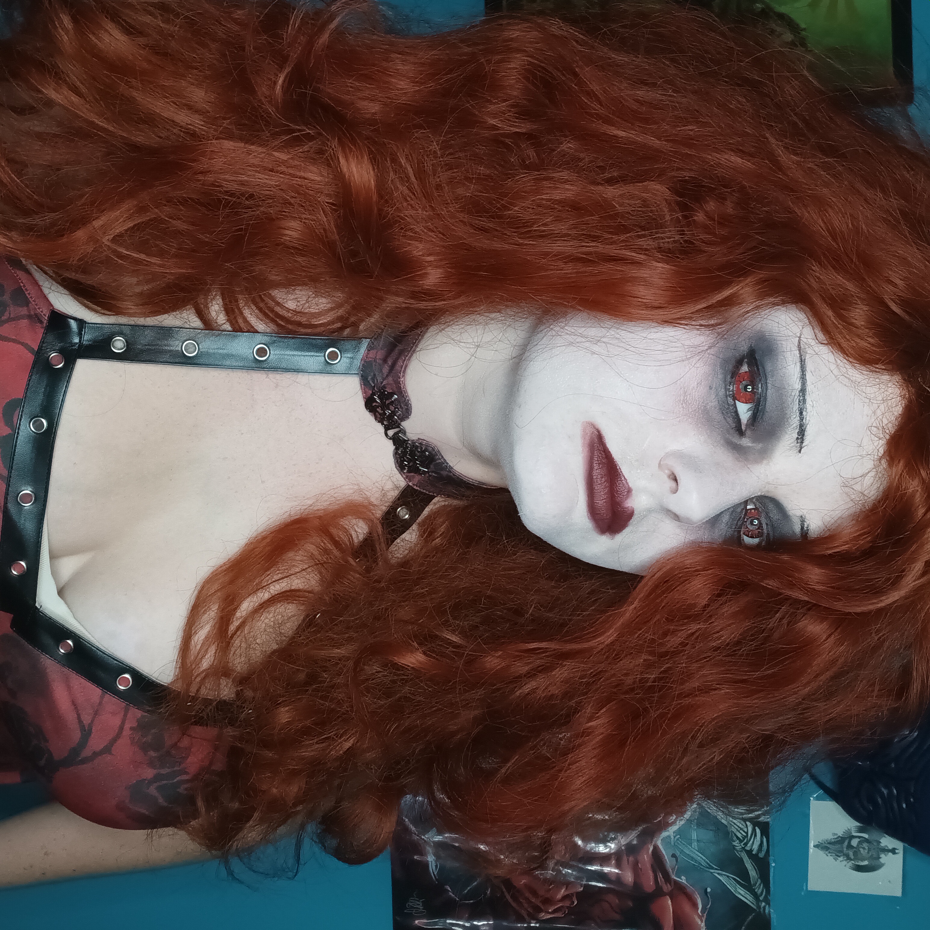 Crack Red Costume Contact Lenses