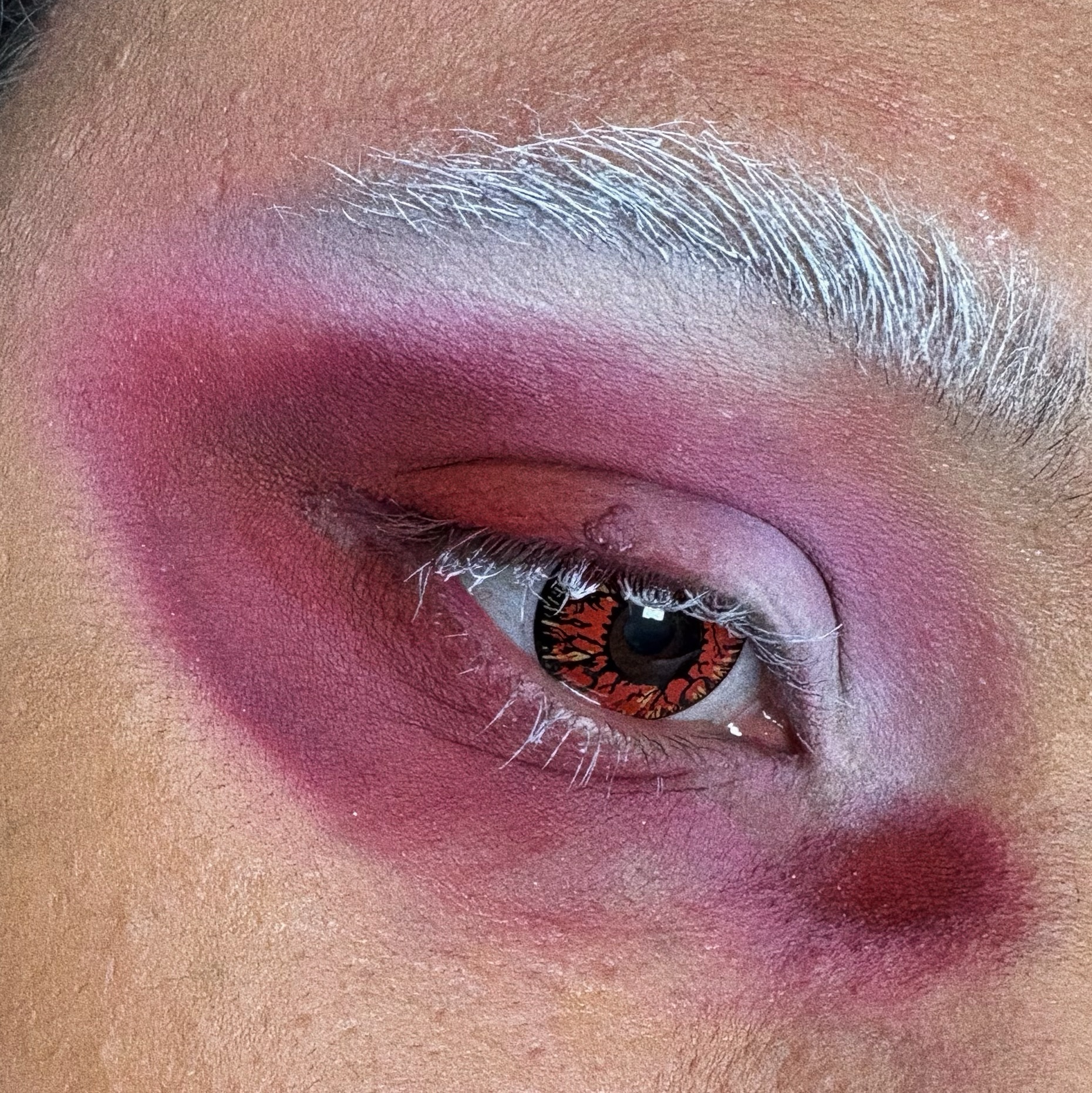 Crack Red Costume Contact Lenses