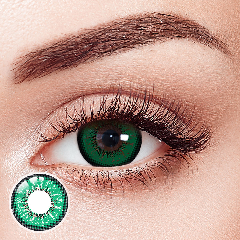 Flame Green Contact Lenses