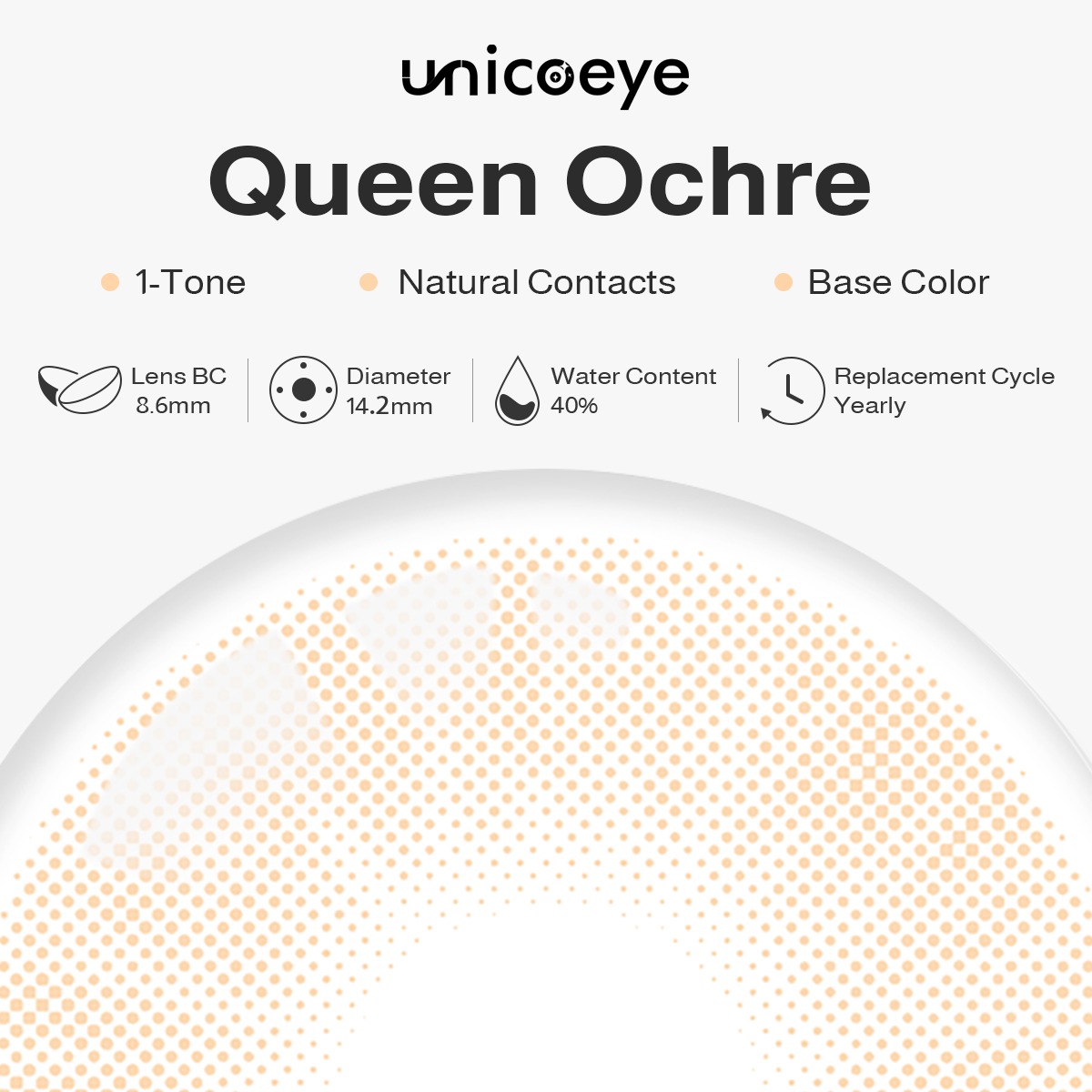 Queen Ochre Yearly Contact Lenses