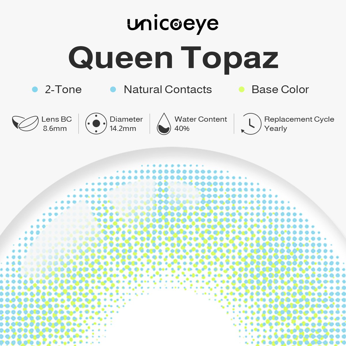 Queen Topaz Yearly Contact Lenses