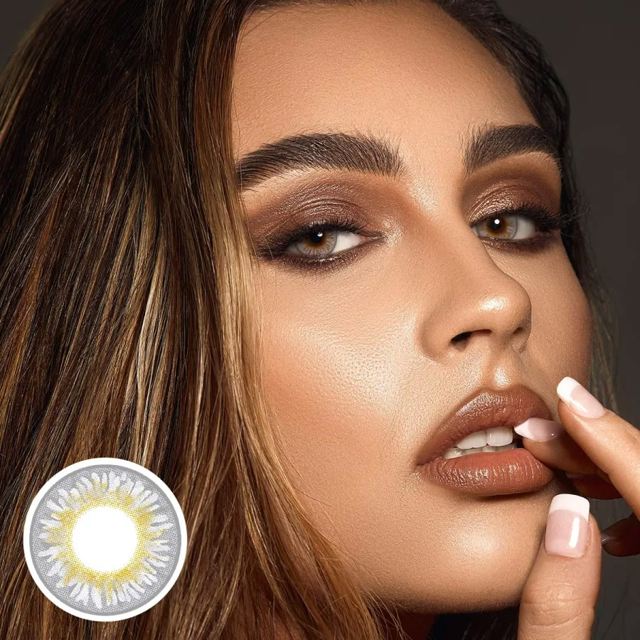 [US Warehouse] Natural Sugar?Grey Prescription Monthly Contact Lenses