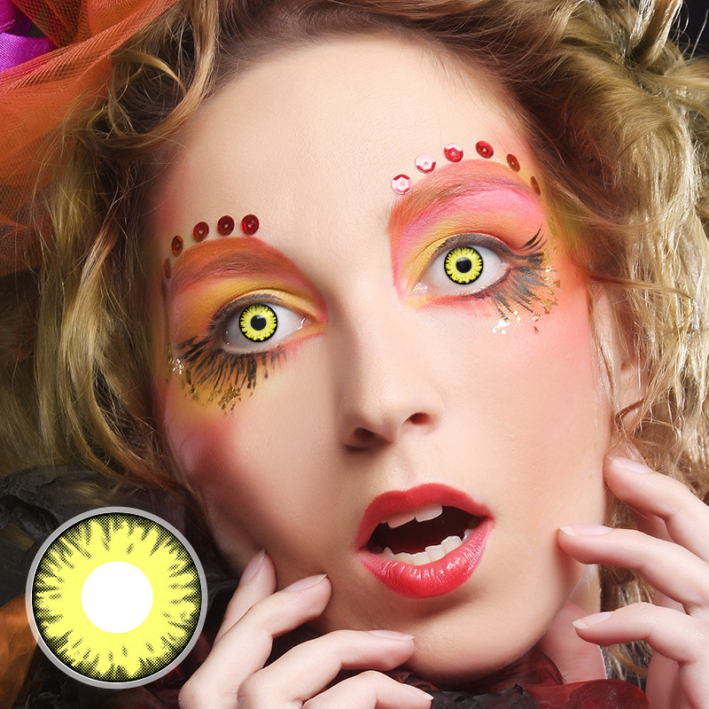 [US Warehouse] Twilight Yellow Halloween Prescription Contact Lenses