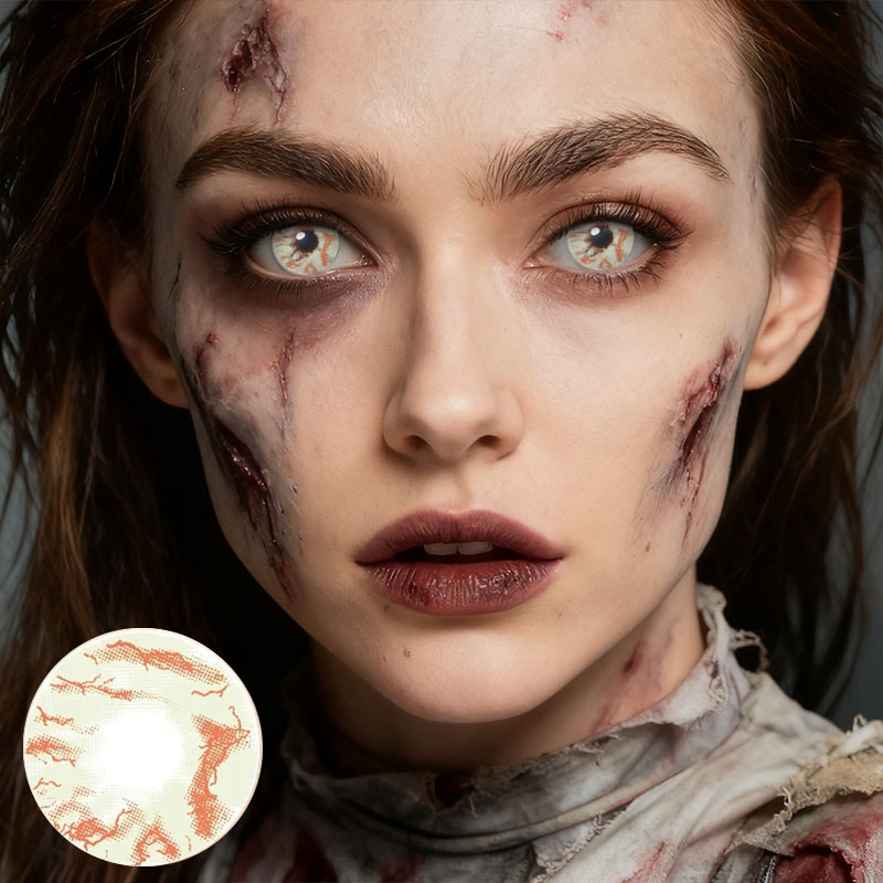 Bloodshot Yellow Costume Contact Lenses