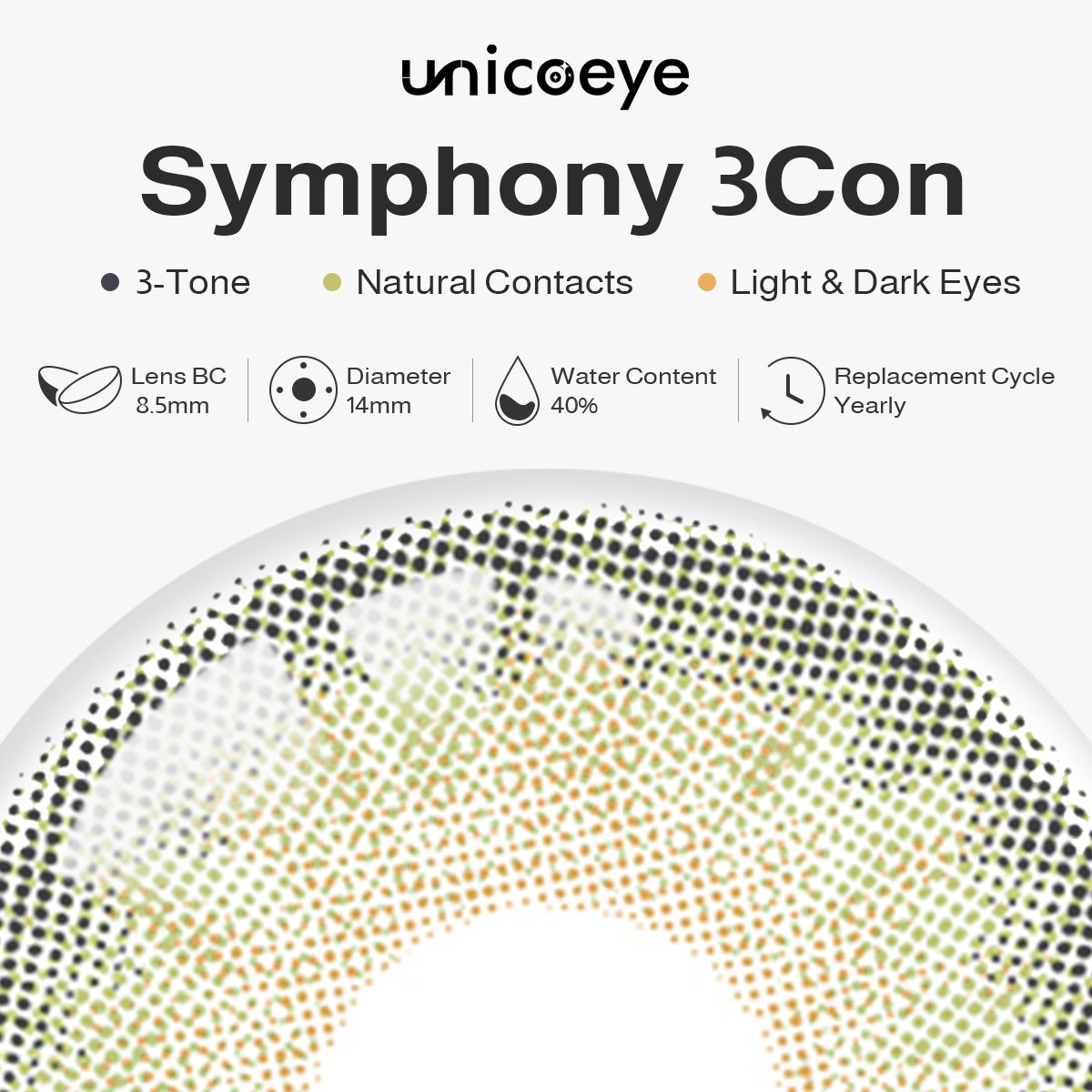 Symphony 3Con Green Contact Lenses