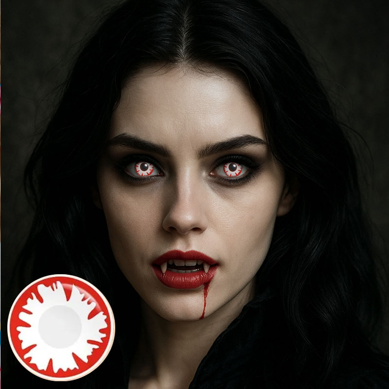 Demon White Costume Yearly Contact Lenses