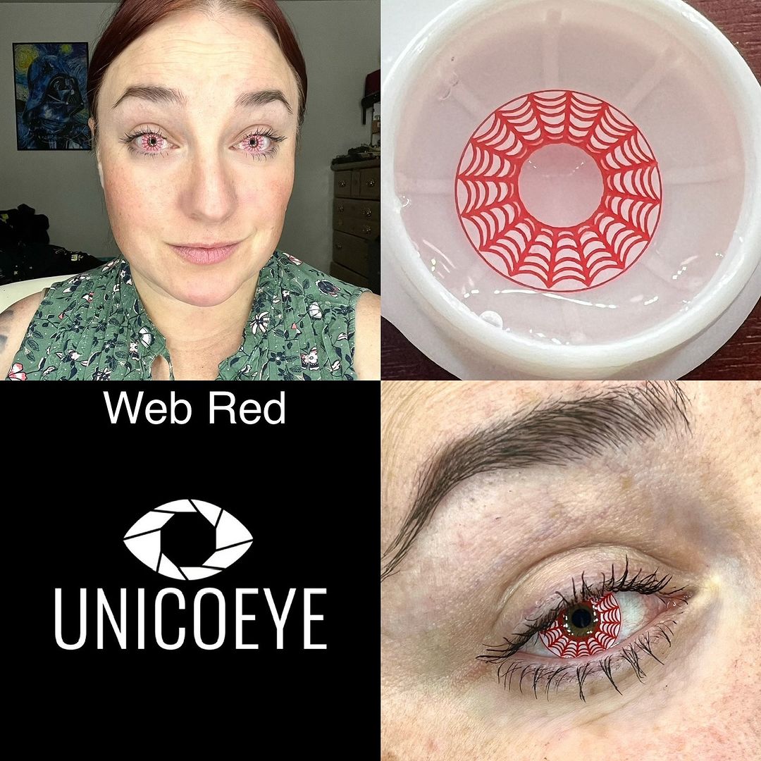 Web Red Costume Yearly Contact Lenses
